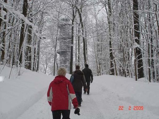 Winterwanderung auf dem Löbauer Berg
