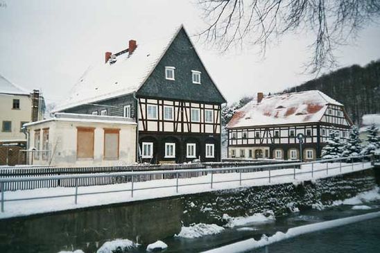 Winter an der Sense in Grossschönau